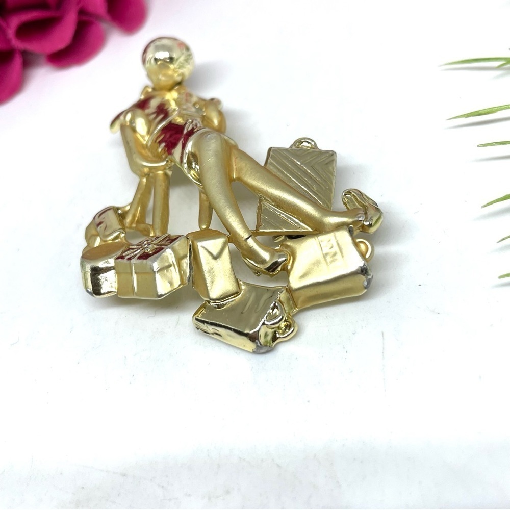 VINTAGE⚜️ Long Shopping Day AJC Brooch - Picture 4 of 8
